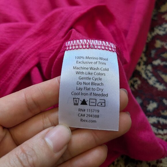 Ibex Pink Shirt Short Sleeve Shirt Merino Wool Tshirt Tee Small - Picture 4 of 7